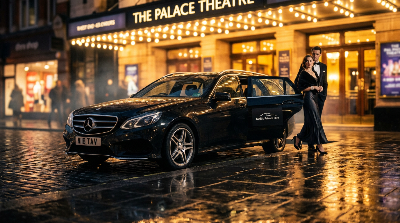 Theatre & Night Out Transfers by NABs Private Hire — premium private hire across Berkshire and Oxfordshire